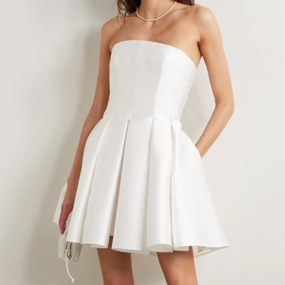 The Label HUEMA Fold Hem Mini Tube Evening Dress Gown